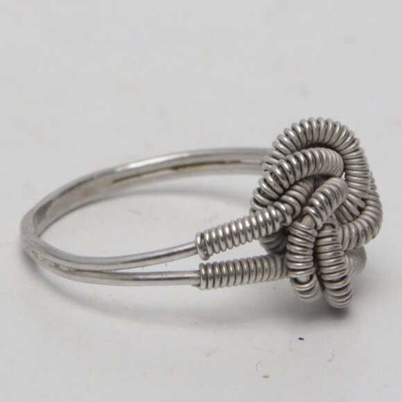 Vintage Silver Knot Ring Mattenklopper Style Friendship Love Suriname Dutch - Picture 11 of 14